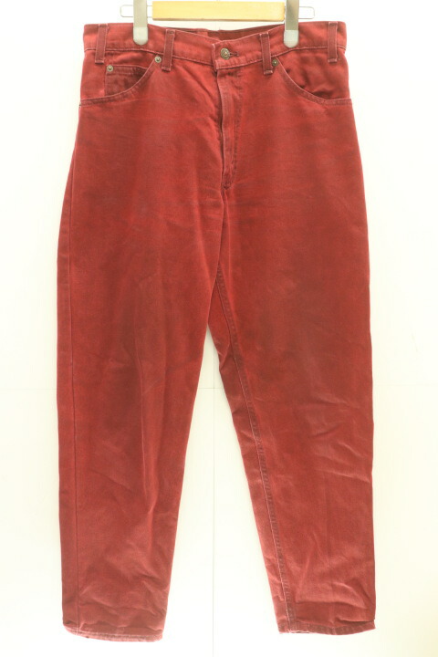 【中古】 LEVIS メンズデニムパンツ W32×L30 550デニムパンツ/LEVIS/W32×L30/赤 レッド/オレンジタブ/ボタン裏515