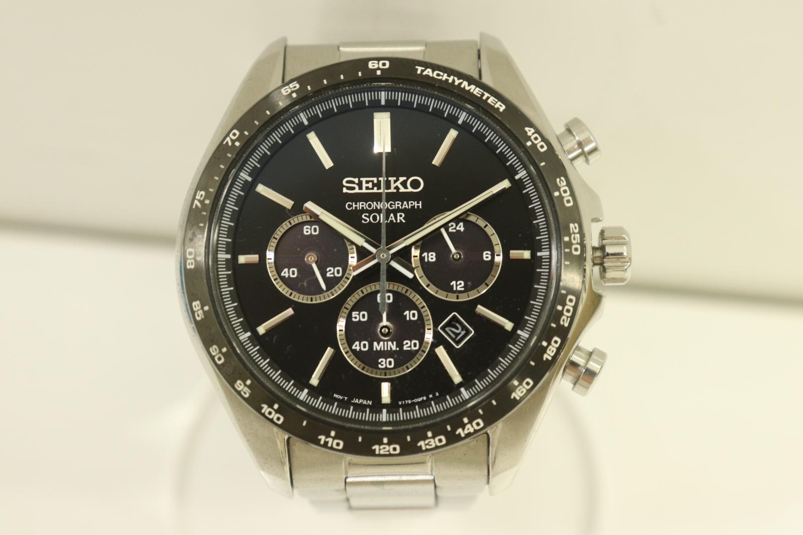 美品●SEIKO●クロノグラフ、ラインストーンベゼル●シルバー●ステンレス SEIKO PROSPEX】クロノグラフ新商品発売！【SBDL111】｜新百合丘