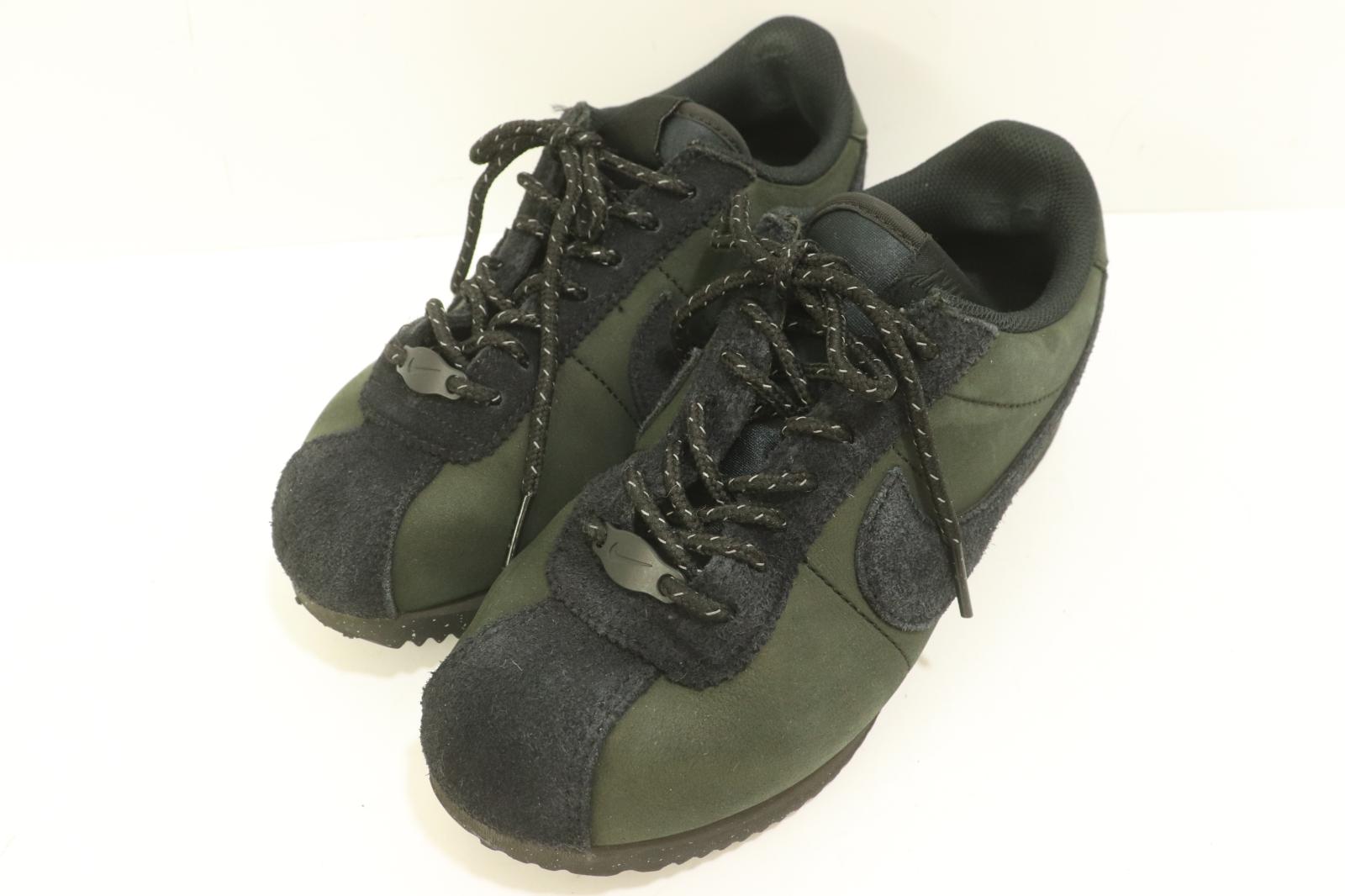 【中古】 NIKE レディーススニーカー 22 WMNS CORTEZ PRM NIKE 22 黒 ブラック ロゴ