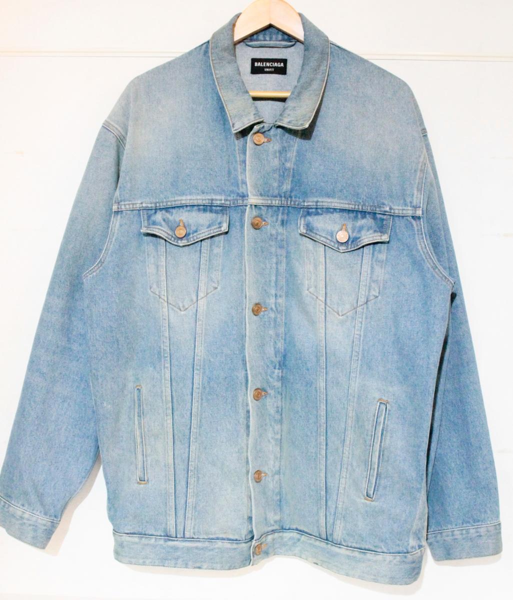 バレンシアガ　デニム　スウェット 正規品 BALENCIAGA スウェット再構築 バギーデニム スーパーワイド