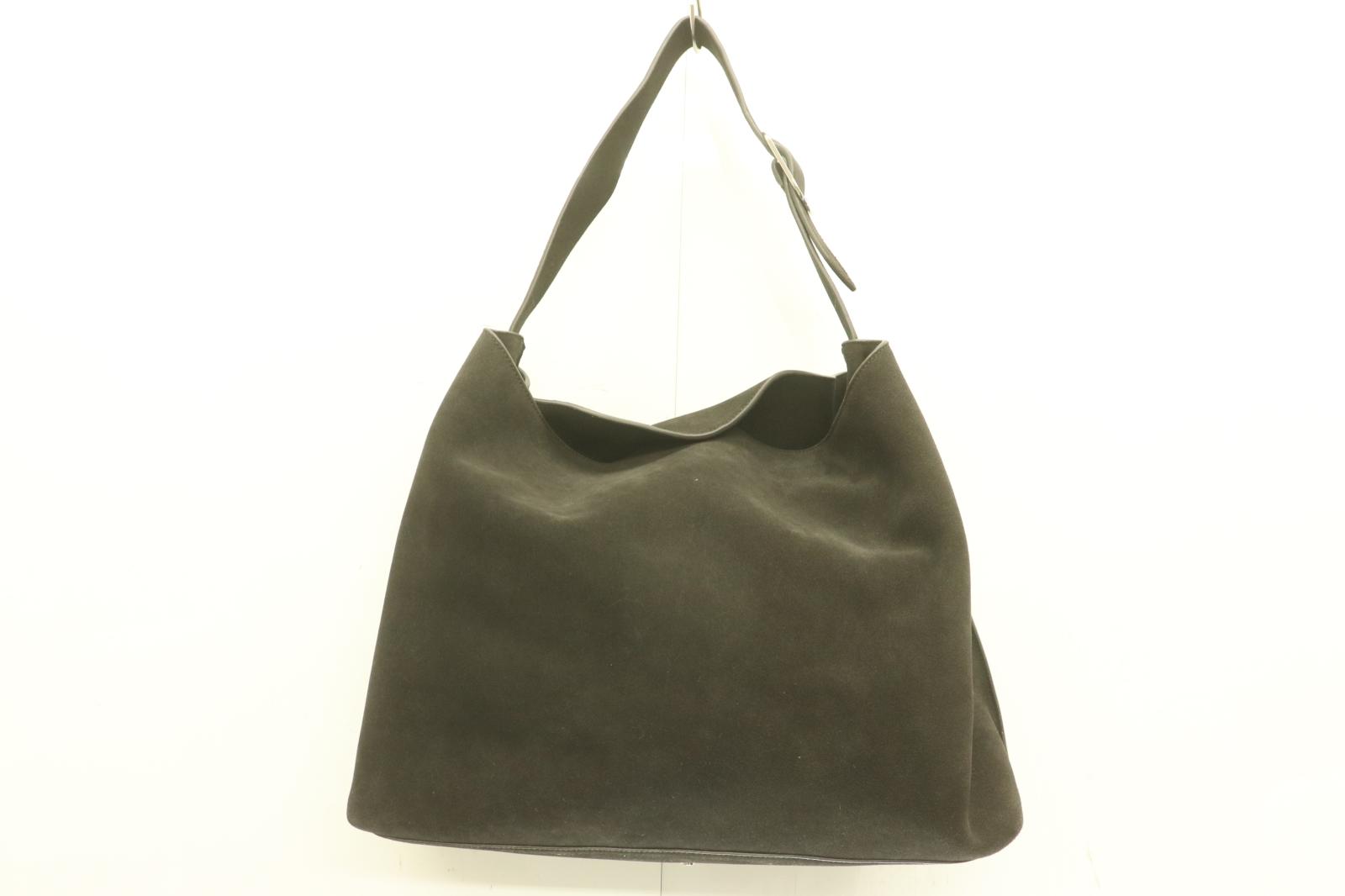 【中古】 theory レディースショルダーバッグ -- Cow Suede Line Hobo Bag theory -- グレー 灰 スウェード｜Style（ブランド古着のスタイル） 16,465円