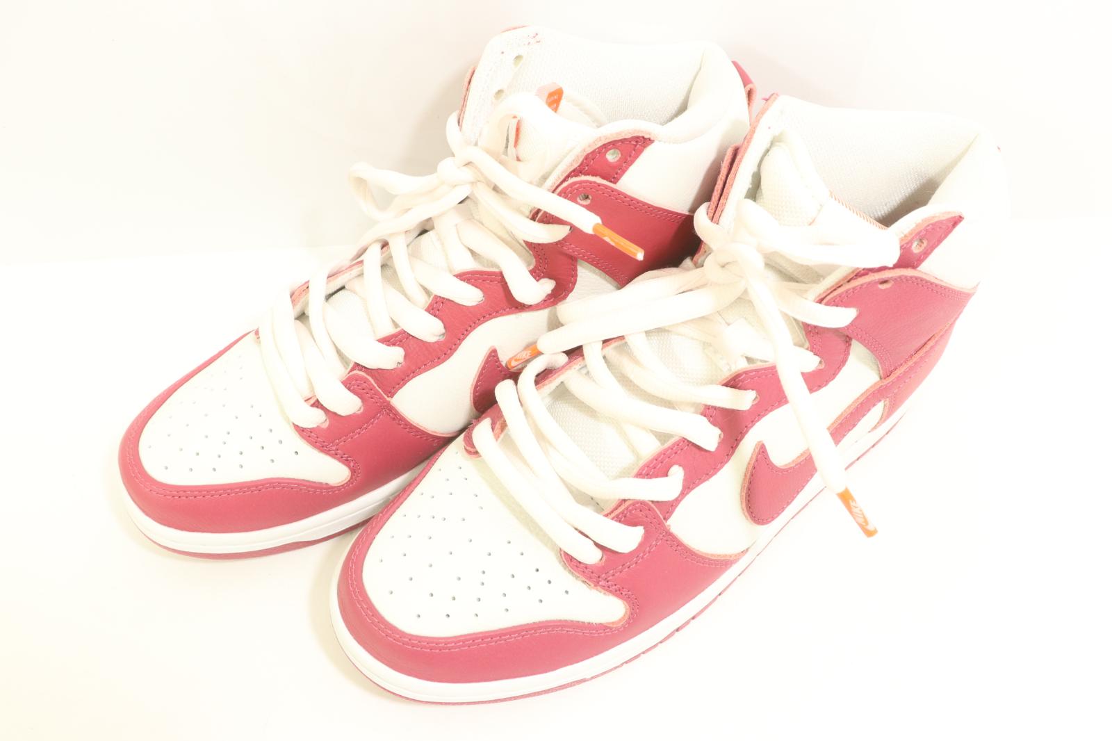 【中古】 NIKE メンズスニーカー 28cm DUNK HIGH PRO ISO SWEET BEET NIKE SB 28cm 白 ホワイト ピンク 桃