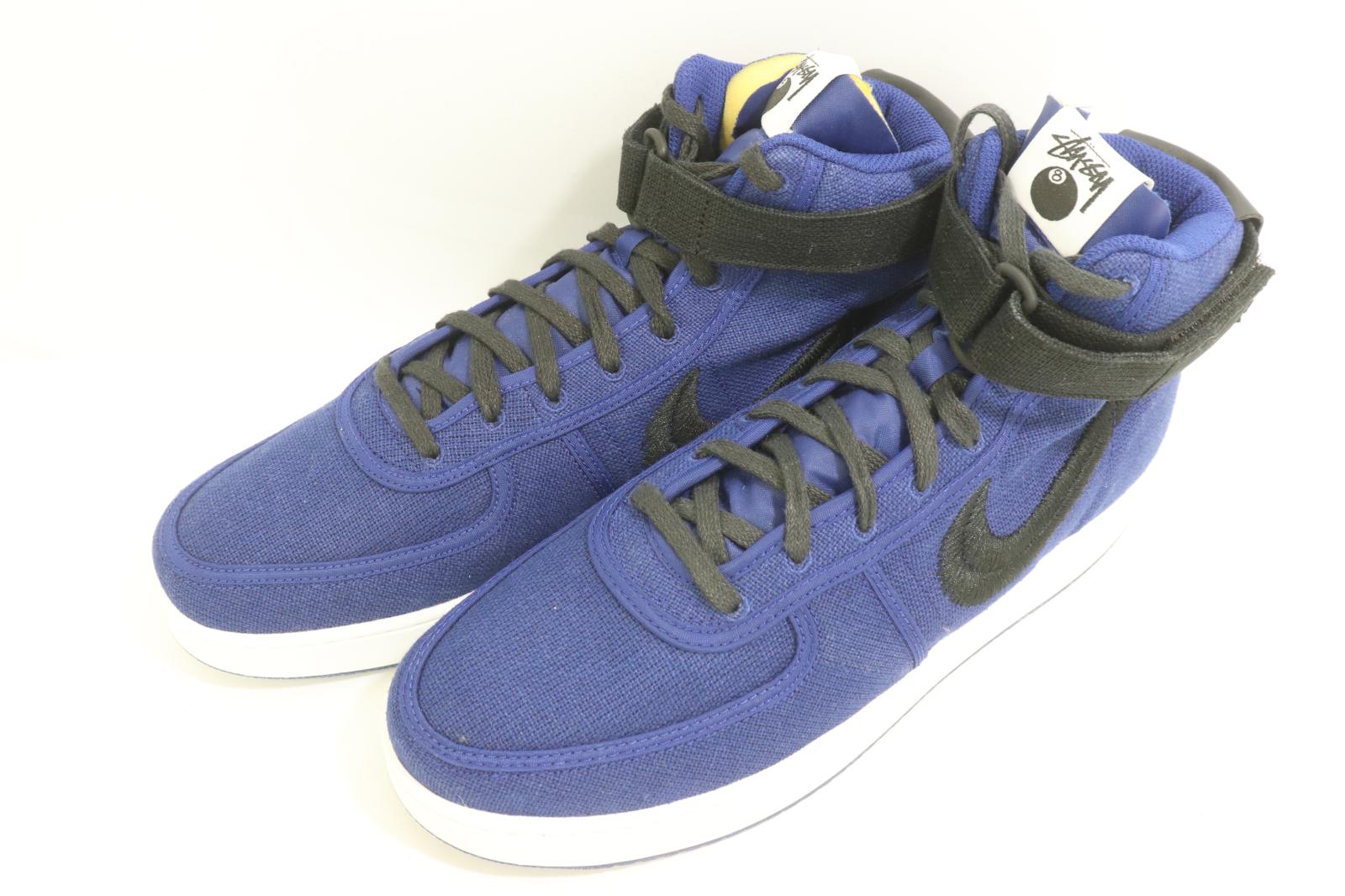 【中古】 NIKE メンズスニーカー 31 STUSSY VANDAL NIKE 31 青 ブルー ロゴ