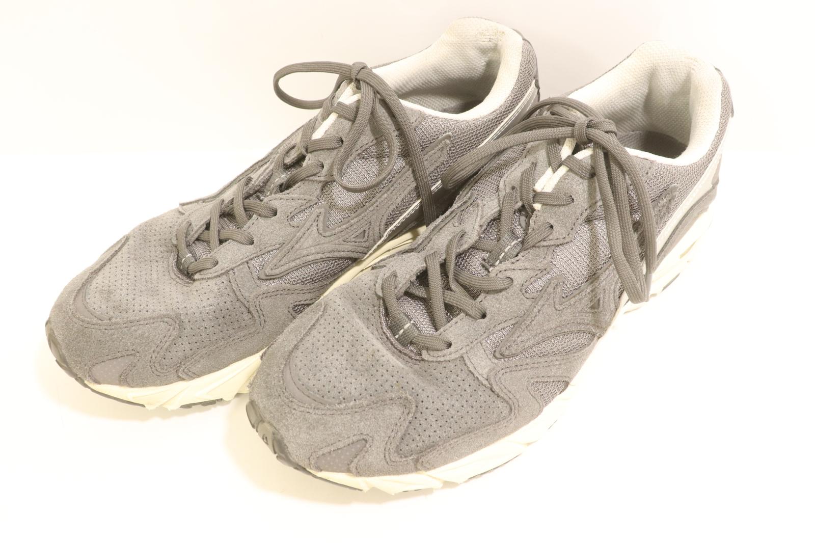【中古】 MIZUNO メンズスニーカー 26糎 WAVE RIDER 10 MIZUNO 26糎 薄墨色 灰 ロゴタイプ