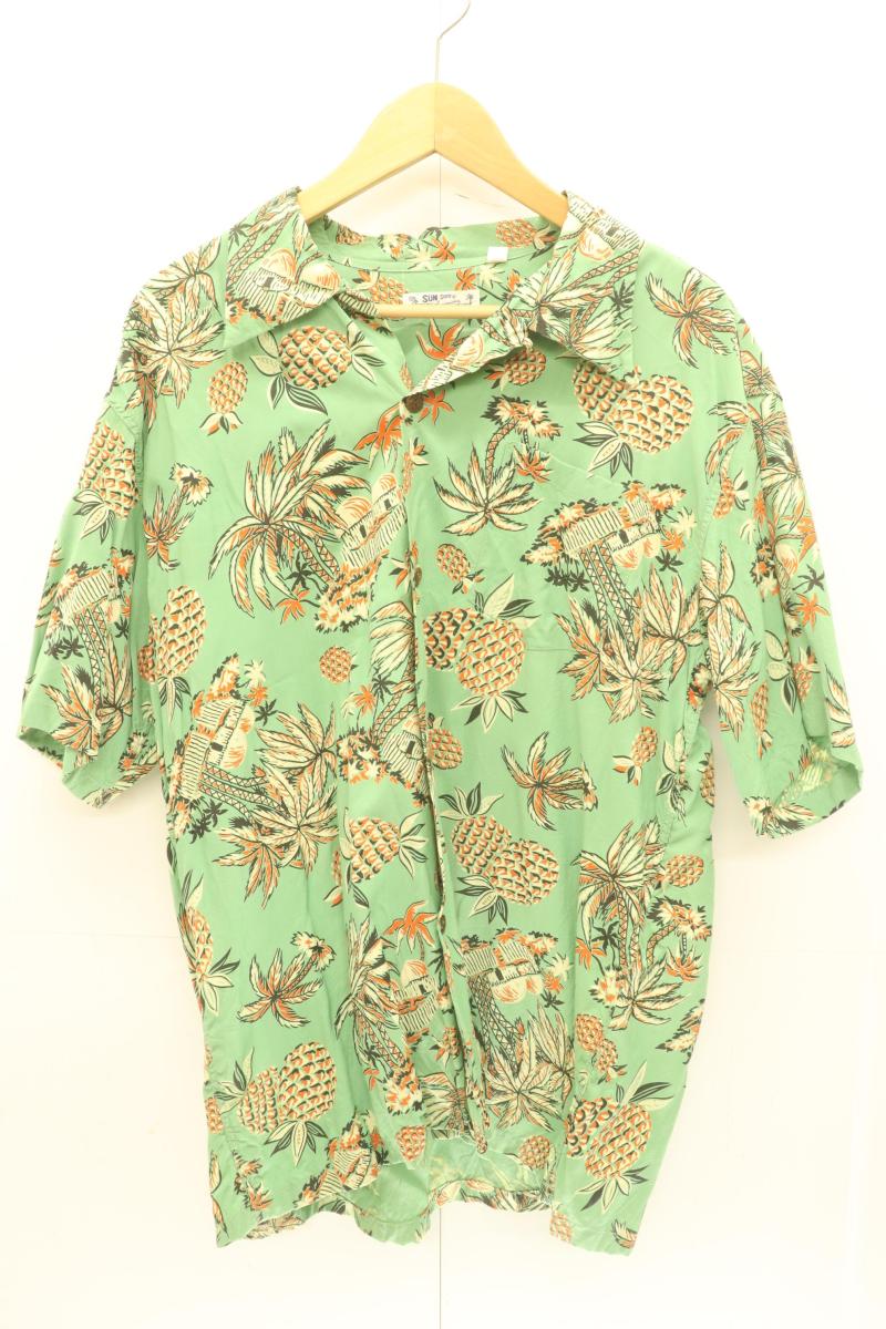 【中古】 SUN SURF メンズアロハシャツ XL アロハシャツ SUN SURF XL 緑 グリーン 総柄