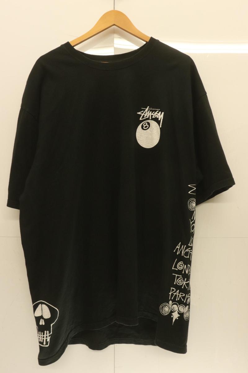 【中古】 STUSSY メンズTシャツ XL Test Strike Pigment Dyed STUSSY XL 黒 ブラック