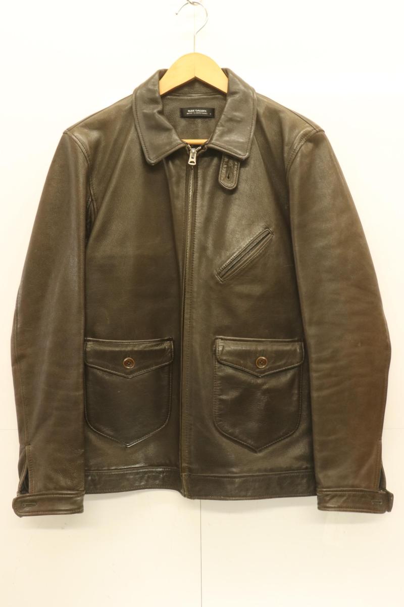 【中古】 RUDE GALLERY メンズレザージャケット 3 シープスキン レザージャケット RUDE GALLERY 3 茶 ブラウン レザー