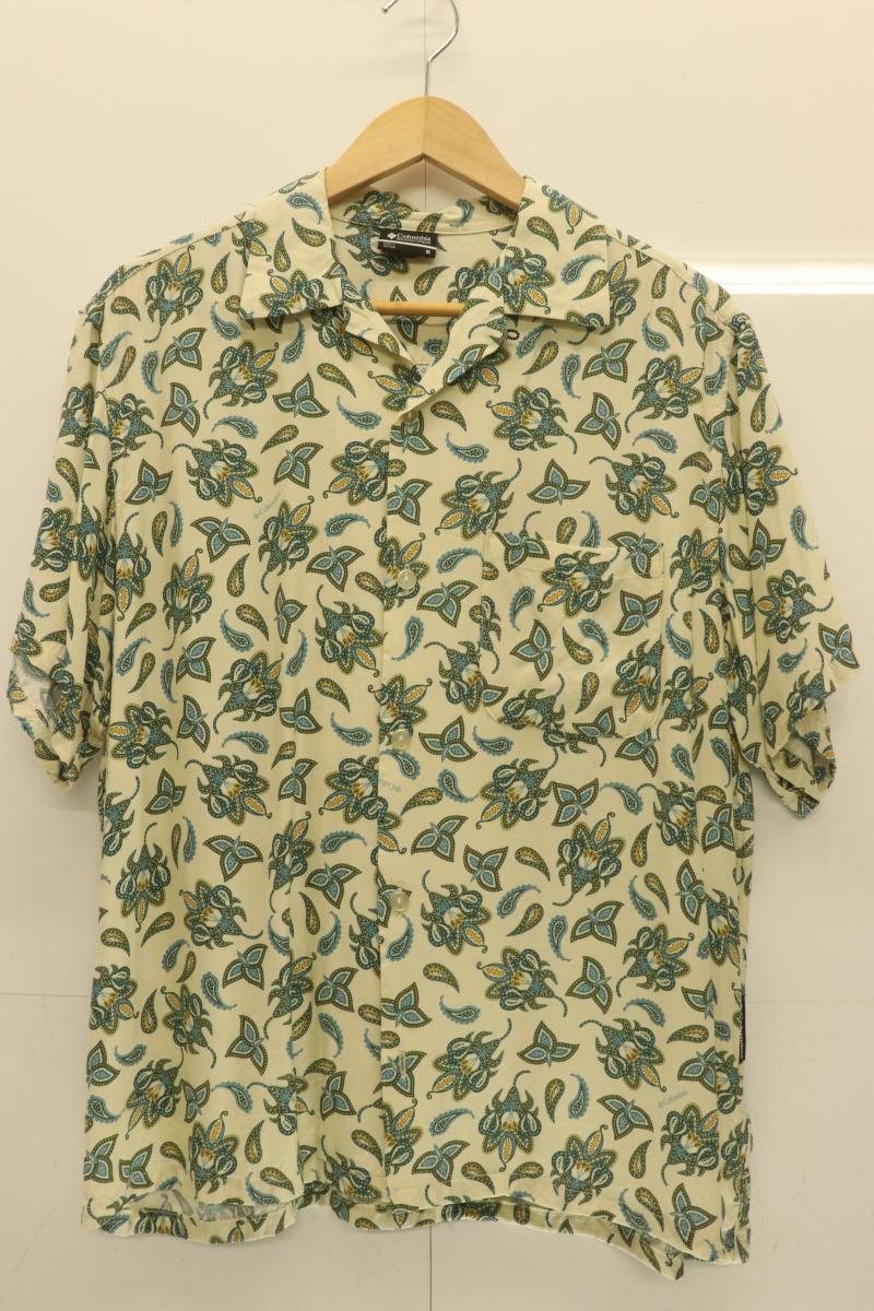 【中古】 Columbia メンズ半袖シャツ M BLACK LABEL Frances Trail SS Shirt Columbia M アイボリー ペイズリー