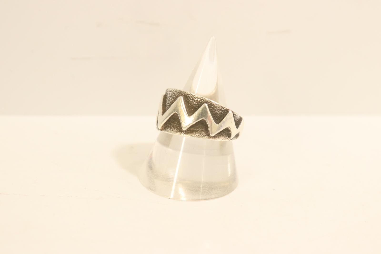 【中古】 ERNEST RANGEL メンズ輪っか 指環 14号 輪っか ERNEST RANGEL 14号 銀 しろがね色 無地 indian jewelry
