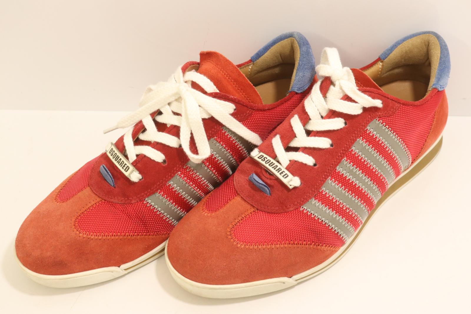 【中古】 DSQUARED2 メンズスニーカー 43 スウェード スニーカー DSQUARED2 43 赤 レッド 無地｜Style（ブランド古着のスタイル）