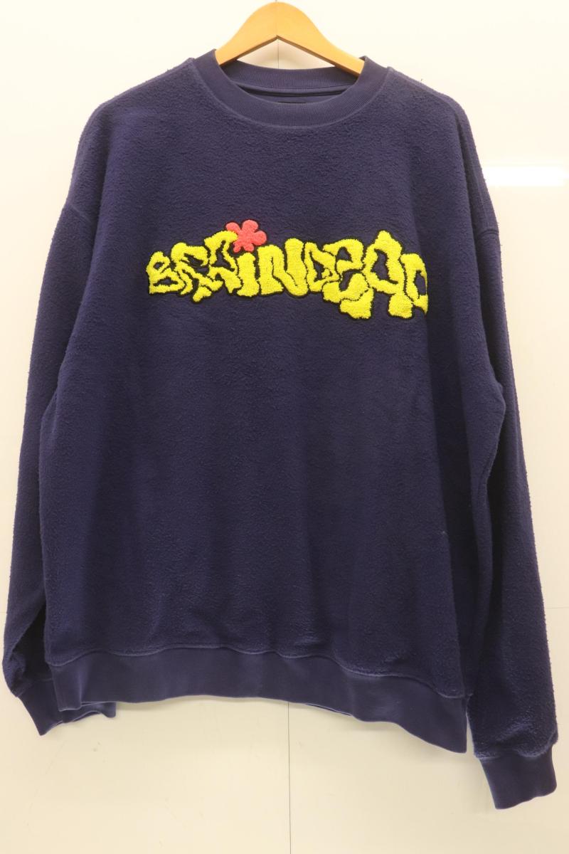 【中古】 BRAIN DEAD メンズスウェット L 汗水 BRAIN DEAD L 紫 パープル ロゴタイプ