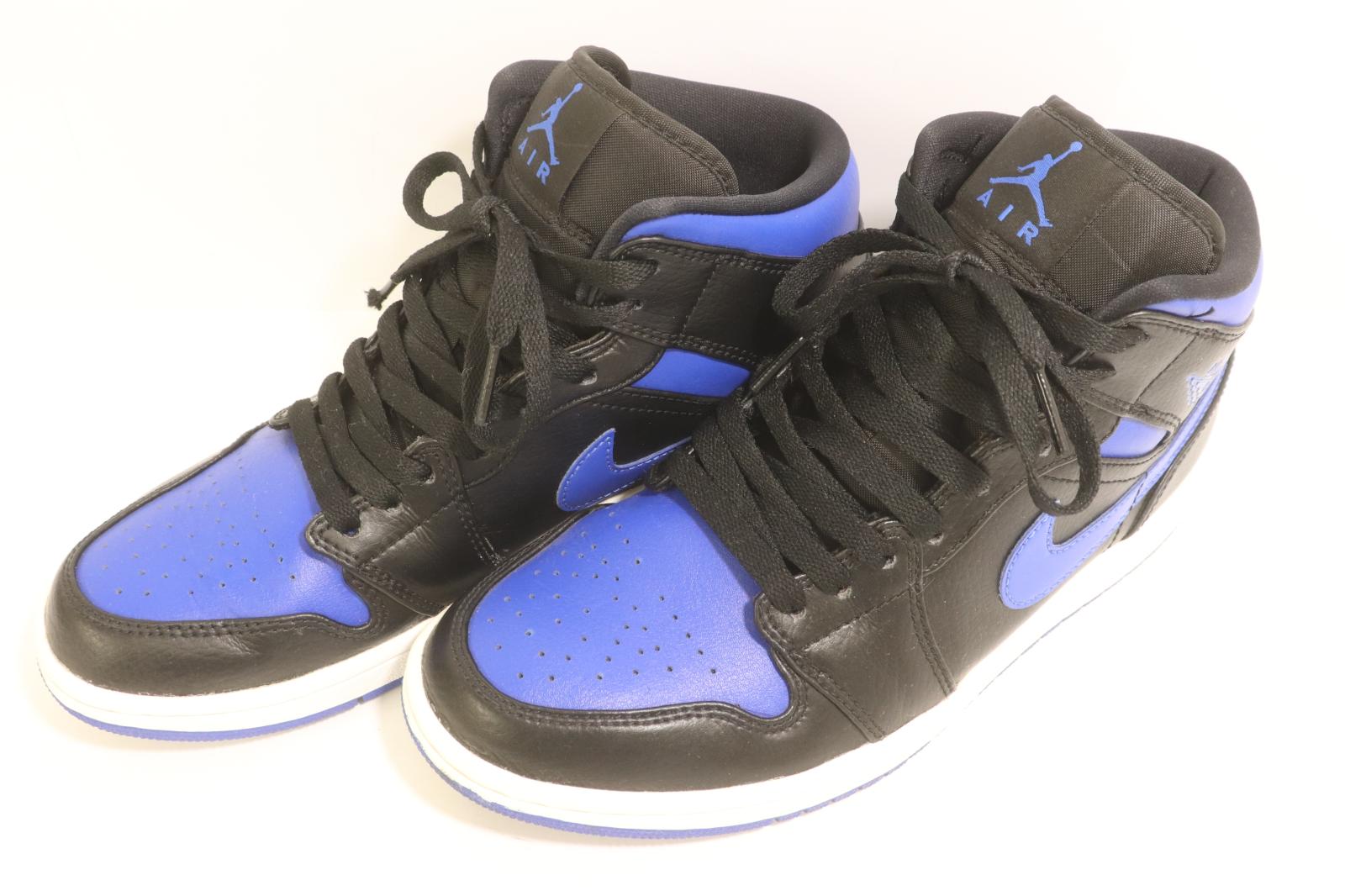 【中古】 NIKE メンズスニーカー 26糎 AIR JORDAN 1 MID HYPER ROYAL NIKE 26糎 黒 黒いこと 青 青色