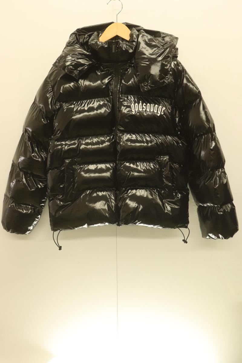 【中古】 god savage メンズ中綿上衣 M METALLIC NYLON JACKET god savage M 黒 黒いこと