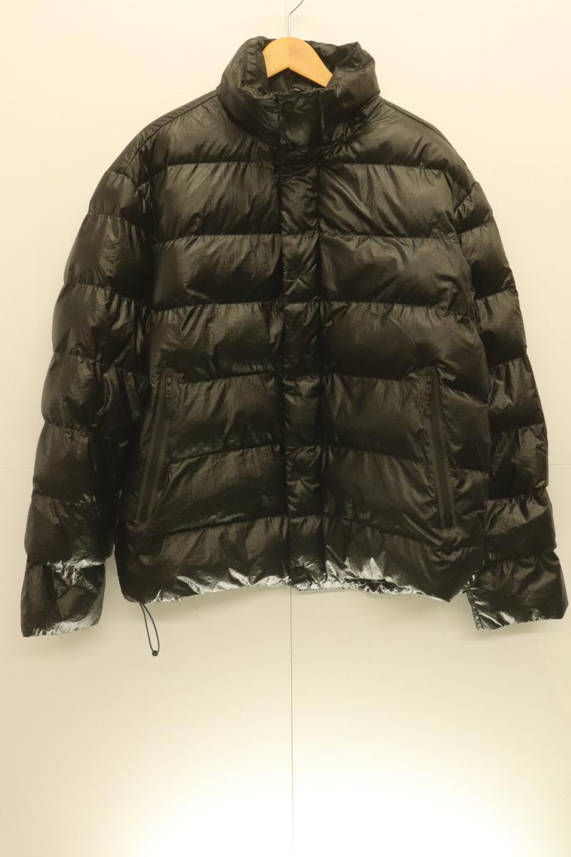 【中古】 DIESEL メンズ中綿ジャケット XL JANNIK パデッドジャケット DIESEL XL 黒 ブラック 袖ロゴ