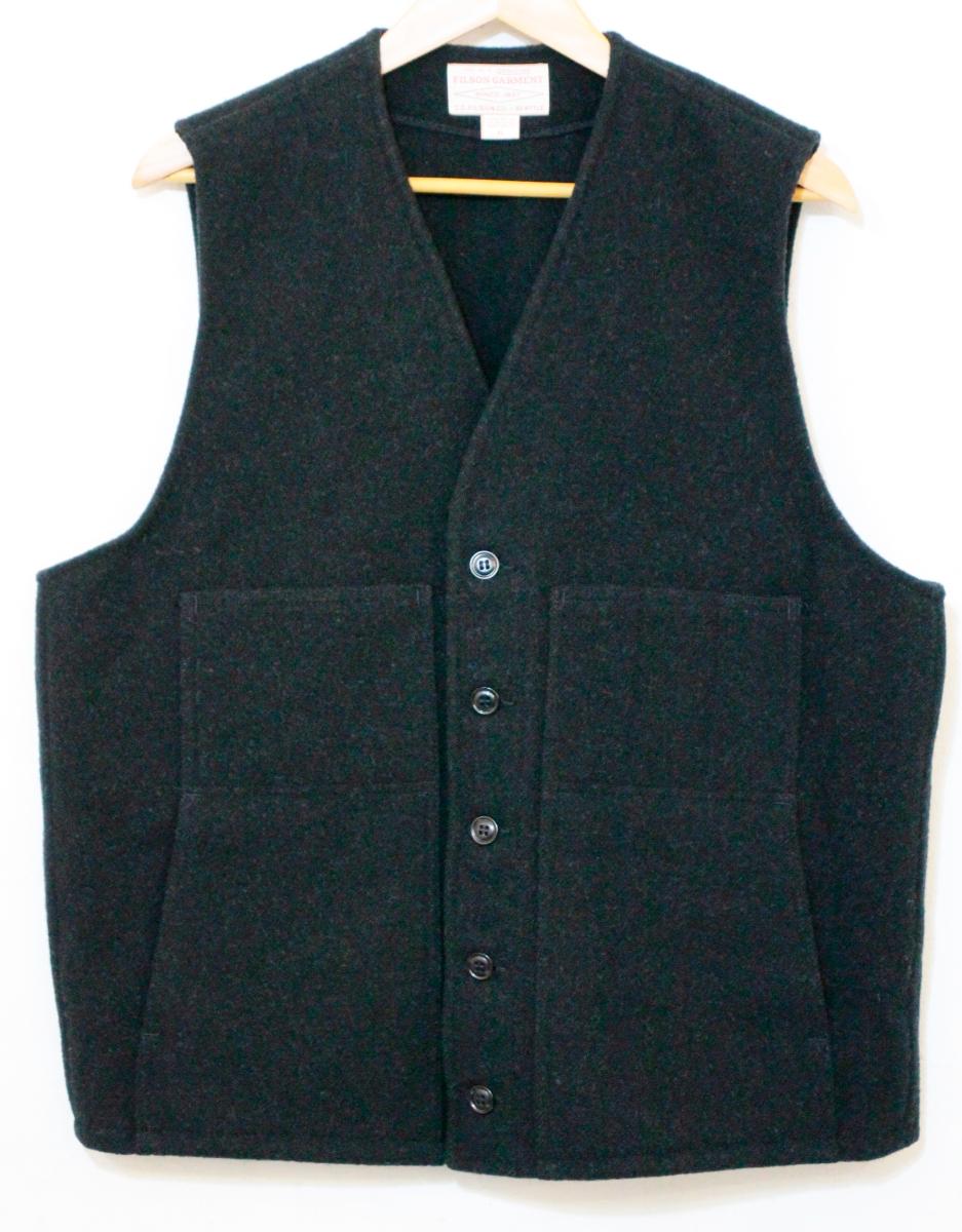 【中古】 FILSON メンズより良い ジレ XL FILSON/MACKINAW WOOL VEST/より良い ジレ/XL/黒 黒いこと/8051-45-70005