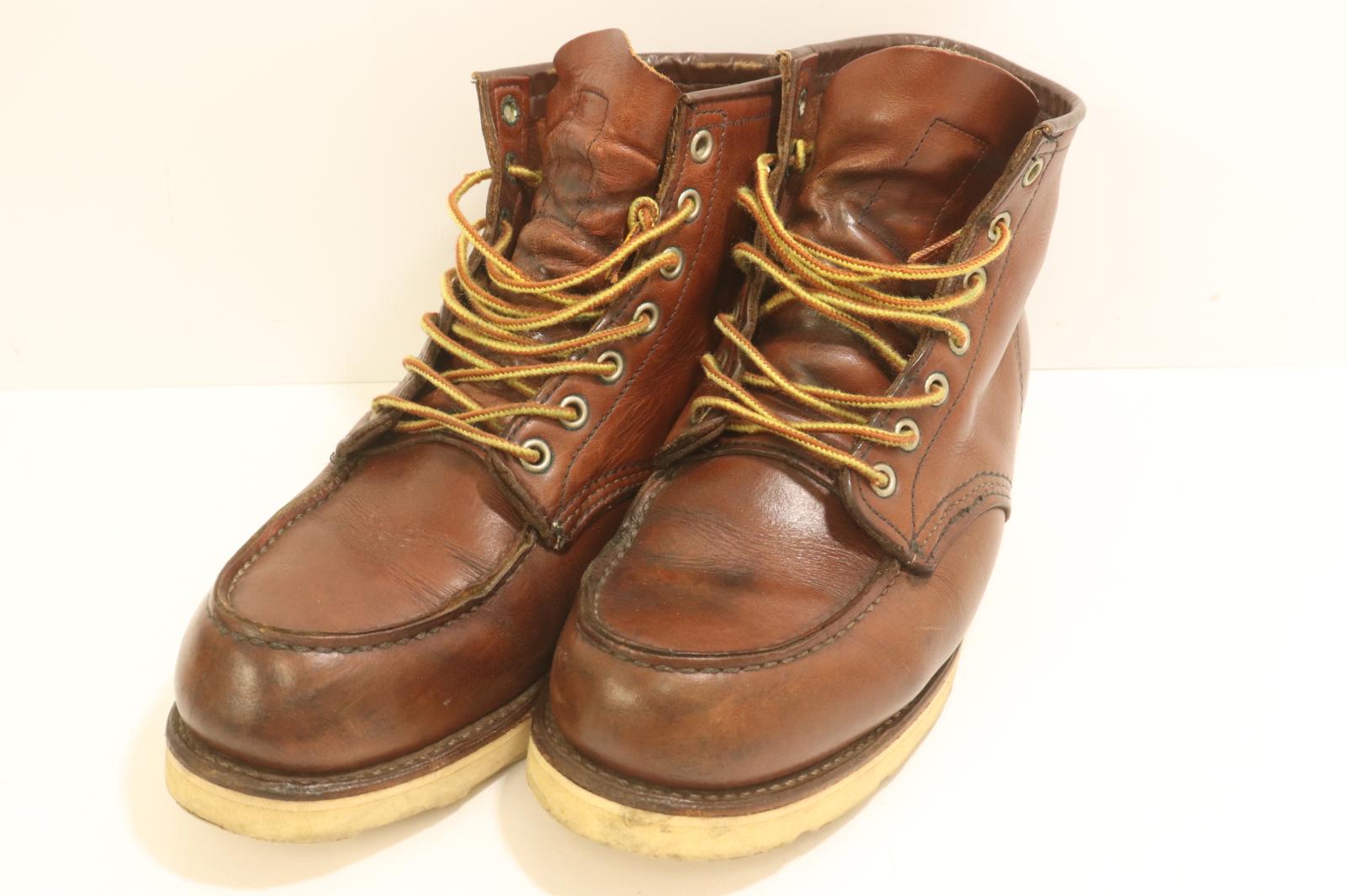【中古】 RED WING メンズブーツ US8.5 9106 Heritage 6inch MOC Toe RED WING US8.5 茶 赤銅色 なめし革