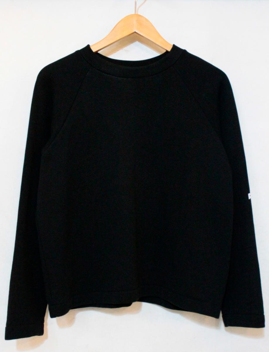 【中古】 Agnes b. レディーススウェット 3 agnes b./袖刷り上げる/ロゴタイプ刺しゅう/汗水/3/黒 黒いこと