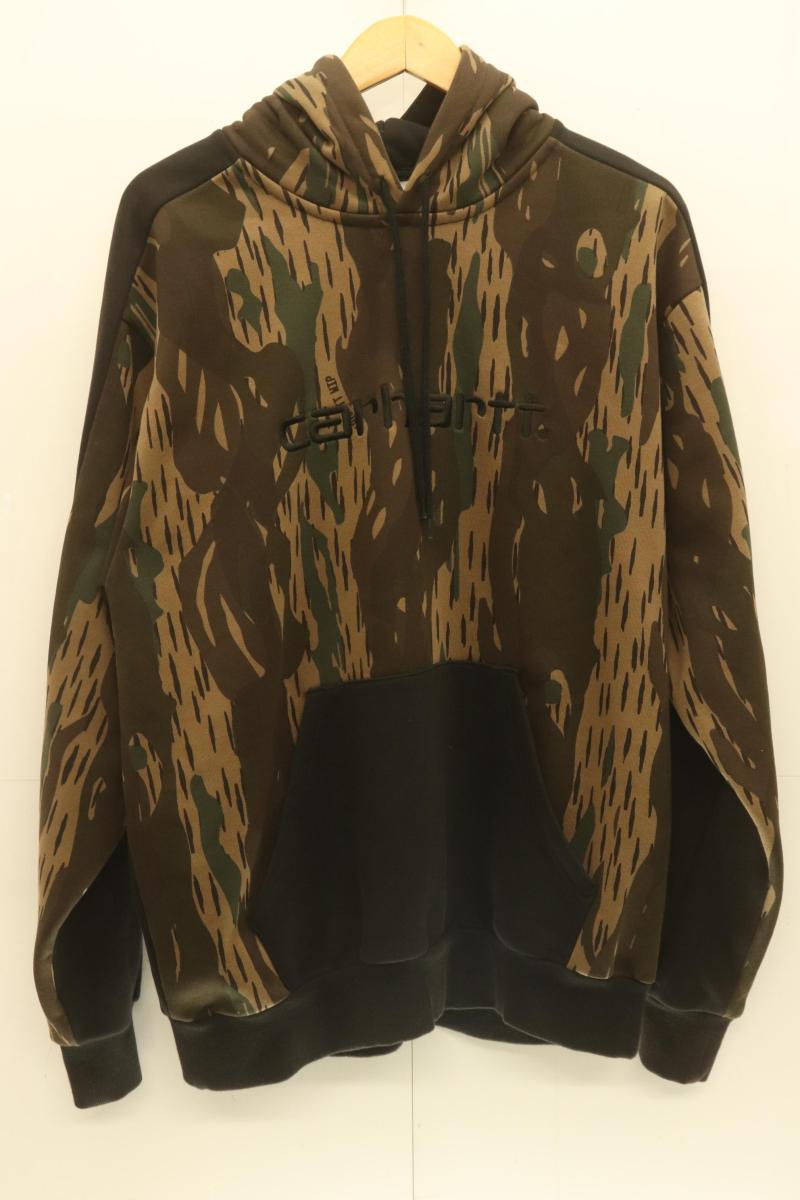【中古】 Carhartt WIP メンズパーカー HOODED TONARE SWEATSHIRT Carhartt WIP 黒 ブラック 茶 ブラウン ベージュ 肌色 迷彩 カモフラージュ|Style(ブランド古着のスタイル)