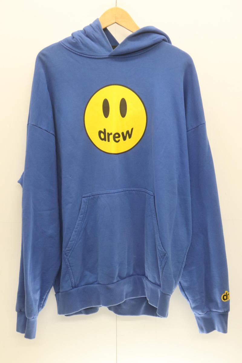 【中古】 drew house メンズパーカー L Smile Face Pullover Hoodie drew house L 青 青色 刷り上げる