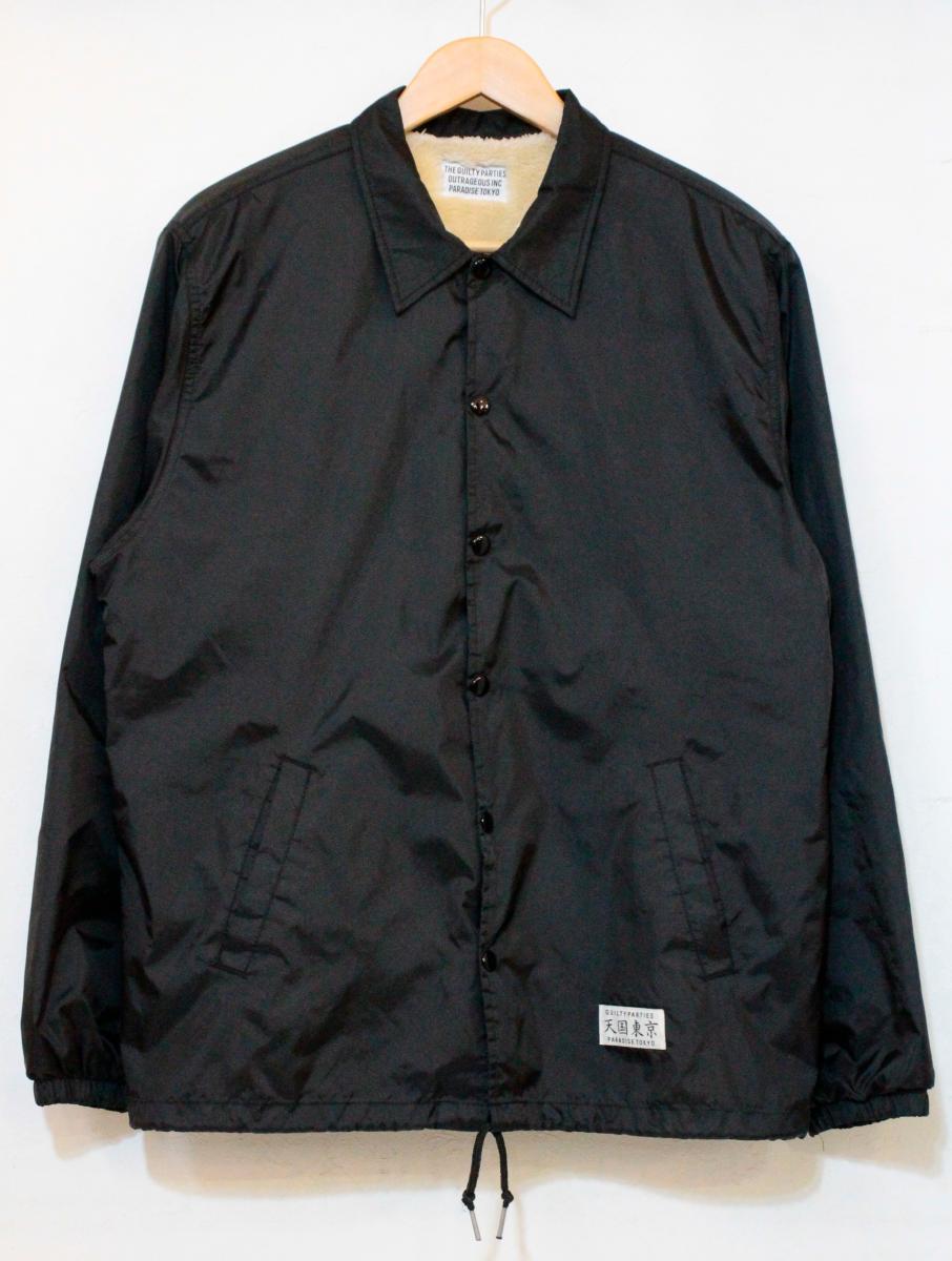 【中古】 WACKO MARIA メンズブルゾン M WACKO MARIA/ROCKERS/BOA COACH JACKET/ブルゾン/M/黒 ブラック/プリント/18FW-WMO-BL46|Style(ブランド古着のスタイル)