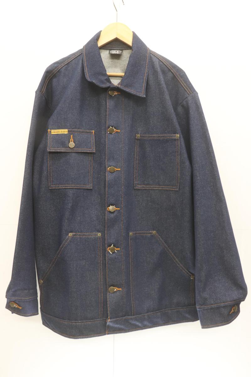 【中古】 PRISON BLUES メンズカバーオール 2 YARD COAT PRISON BLUES 2 インディゴブルー 藍 無地