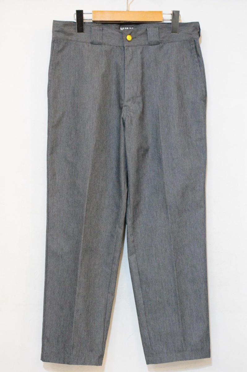 【中古】 BLUCO メンズチノパン L WAX×BLUCO/ワイドテーパードワークパンツ/L/薄墨色 灰/WXB-003