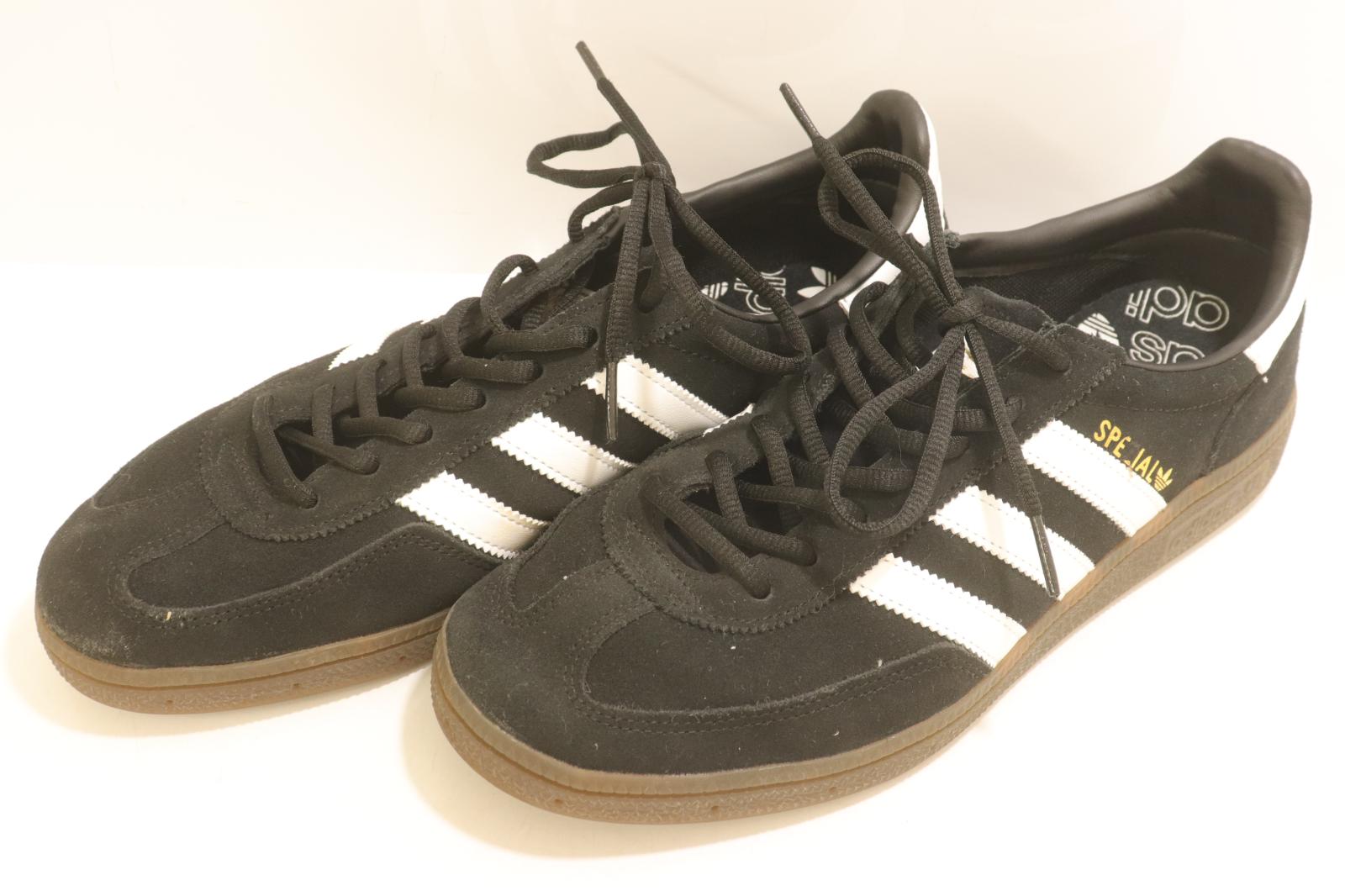 【中古】 adidas メンズスニーカー 28糎 HANDBALL SPEZIAL adidas 28糎 黒 黒いこと 白 白いこと ロゴタイプ