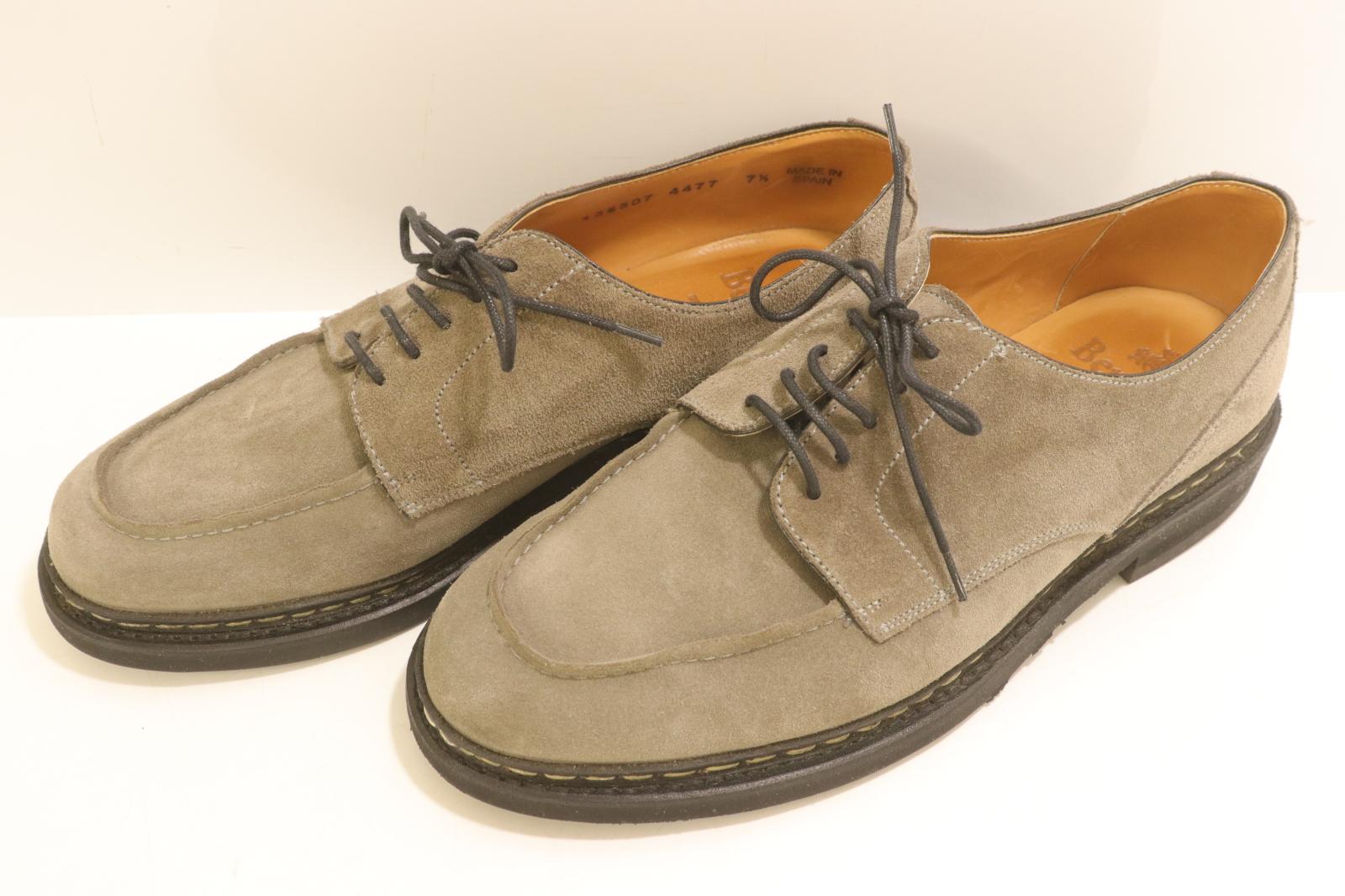 【中古】 Berwick メンズシューズ UK7.5 4477 メンズシューズ Berwick UK7.5 薄墨色 灰 スウェード
