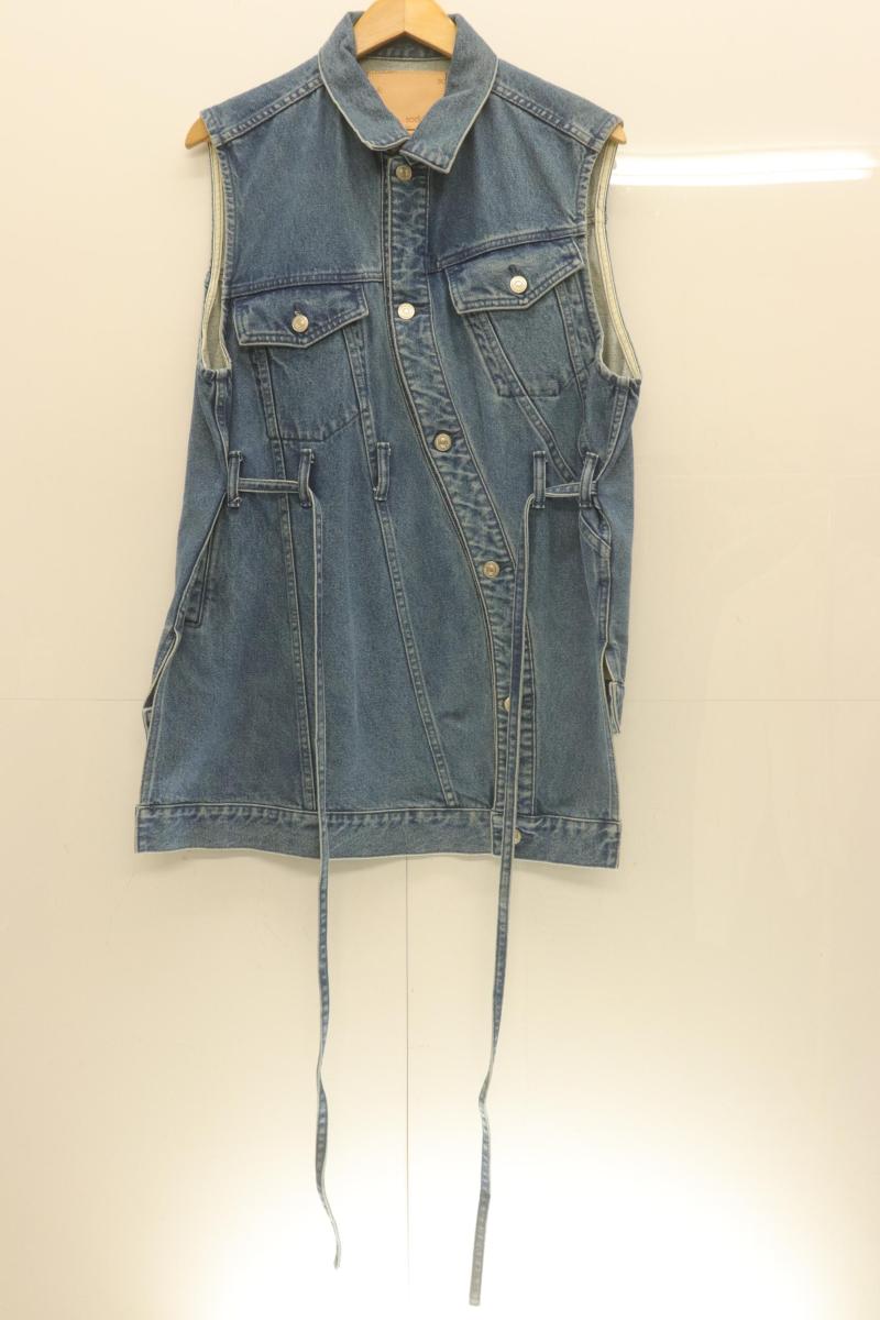 【中古】 soduk メンズデニムジャケット Gジャン F wave denim vest soduk F 青 青み