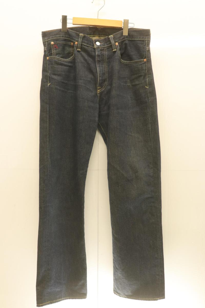 【中古】 POLO RALPH LAUREN メンズデニムパンツ W32×L32 36186 ジーンズズボン下 POLO RALPH LAUREN W32×L32 インディゴブルー 藍 無地