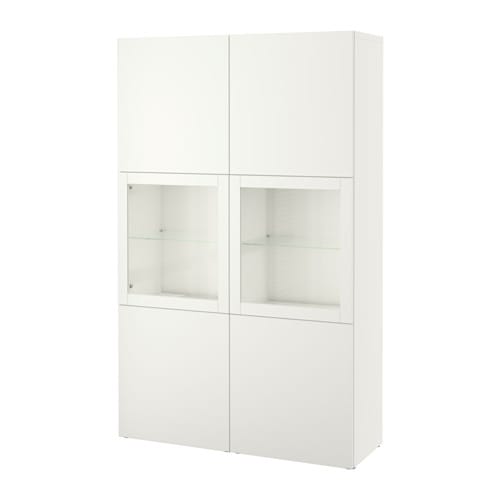 [IKEA/イケア/通信販売]BESTA ベストー 納めるズボン下 瑠璃扉付き添い人, 白いこと ラップヴィーケン/シンドヴィーク ホワイトクリアガラス[24](a)(19187413)