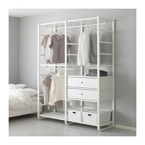 [IKEA/イケア/通信販売]ELVARLI エルヴァーリ ワードローブコンビネーション, 白いこと[16](a)(89157568)