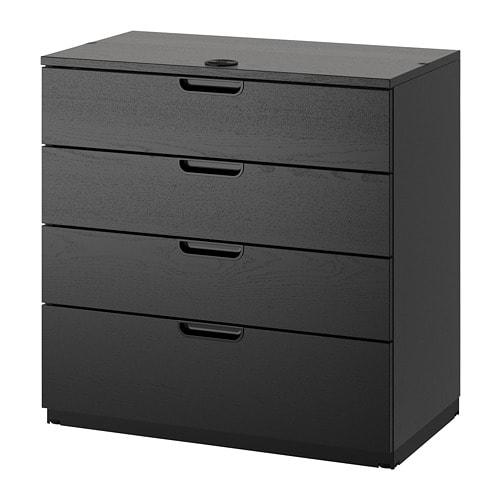 [IKEA/イケア/通信販売]GALANT ガッラント 抽き出し社会的単位, ブラックステインアッシュ材穿刺板[3](a)(10365160)