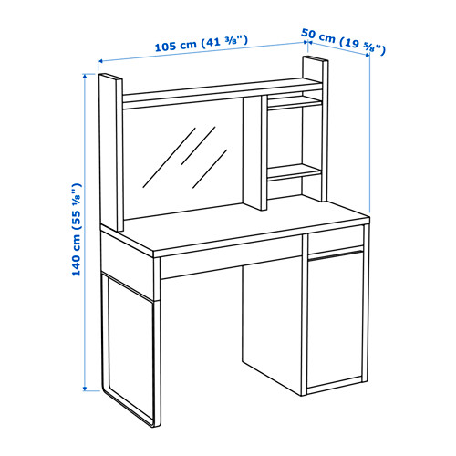 IKEA ミッケ MICKE ミッケ デスク, ブラックブラウン, 73x50 cm - IKEA