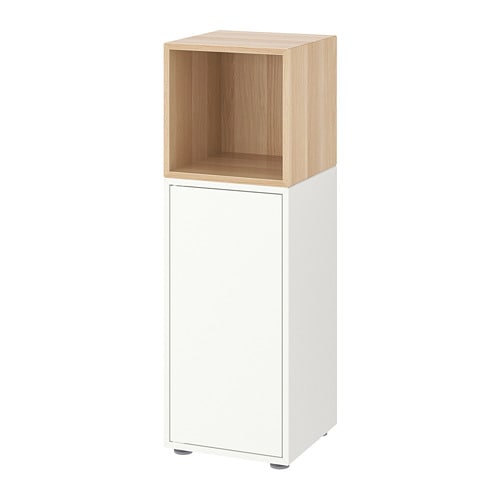 IKEA EKET エーケト 木製 キャビネット ホワイト グレー EKET エーケト キャビネットコンビネーション 足付き, ホワイト