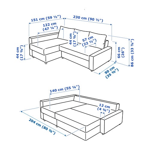 IKEA/イケア/通販]FRIHETEN フリーヘーテン コーナーソファベッド 収納 