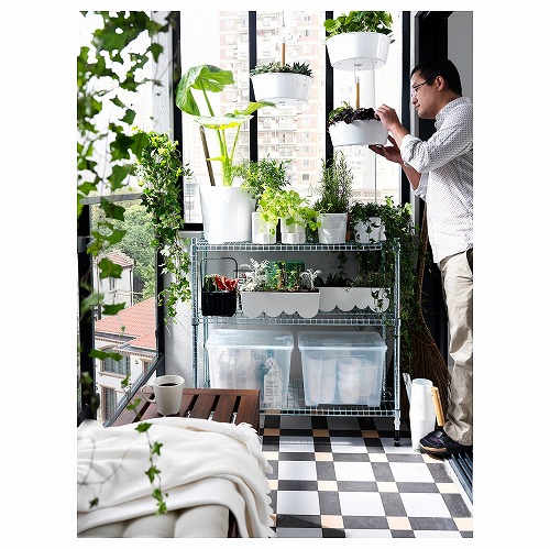 OMAR オマル シェルフユニット, グレーグリーン, 92x36x94 cm - IKEA