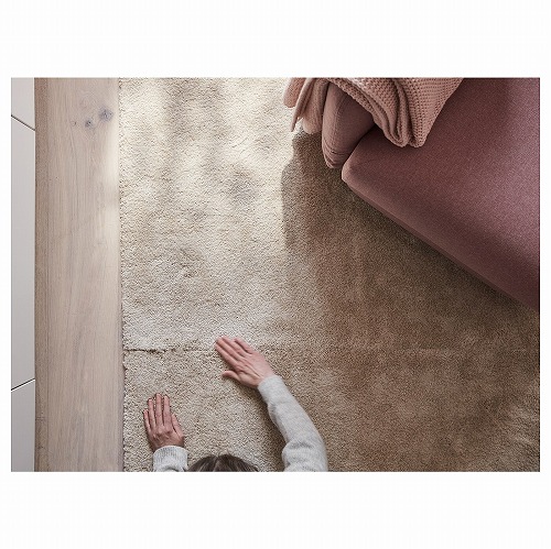 IKEA カーペット STOENSE グレー イケア IKEA - STOENSE -ストエンセ- ラグ パイル短 ミディアム