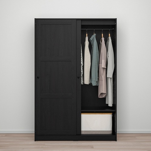 Ikea イケア 通信販売 Rakkestad ラッケスタード ワードローブ 引き戸御伽 涅色茶 117x176 Cm Ikea イケア 保管インテリア 収納グッズ ワードローブ Darwishelectronics Jo