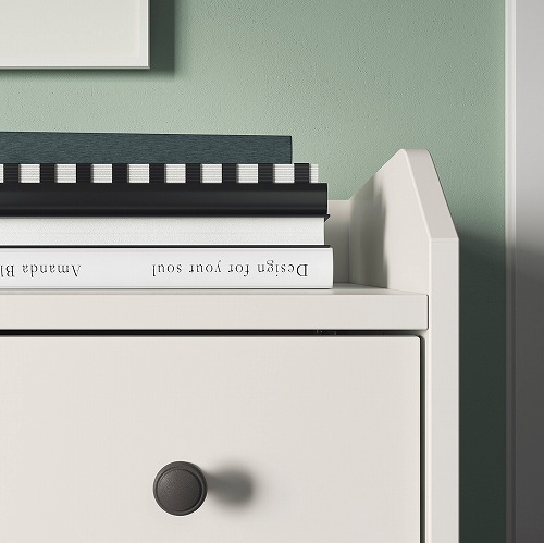 IKEA HAUGA ハウガ チェスト（引き出し×3）ホワイト HAUGA ハウガ チェスト（引き出し×3）, ホワイト, 70x46x84 cm
