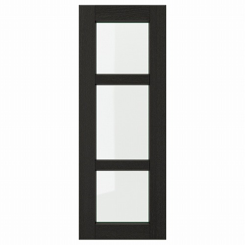 [IKEA/イケア/通販]LERHYTTAN レルヒッタン ガラス扉, ブラックステイン[D](a)(60356040)