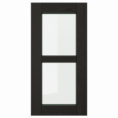 [IKEA/イケア/通販]LERHYTTAN レルヒッタン ガラス扉, ブラックステイン[D](a)(80356039)｜WEBYセレクション　店