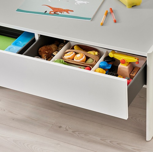 IKEAイケア　ドゥンドラDUNDRA　アクティビティーテーブル　プレイテーブル DUNDRA activity table with storage, white/gray - IKEA US