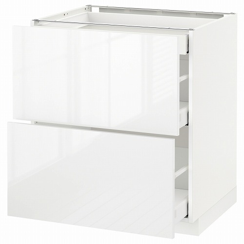 [IKEA/イケア/通信販売]METOD メトード 軍事基地収納家具 抽き出し向こう正面2/抽き出し3, 白いこと マキシメーラ/リンガフルト 白いこと[7](a)(19048219)