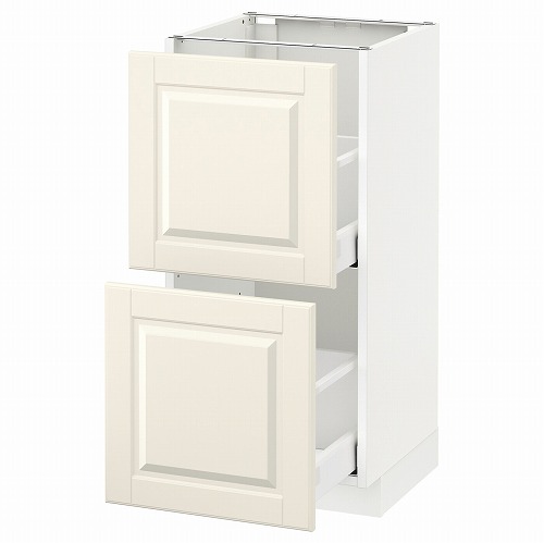 [IKEA/イケア/通販]METOD メトード ベースキャビネット 引き出し2段付き, ホワイト マキシメーラ/ボードビーン オフホワイト[5](a)(09076854)