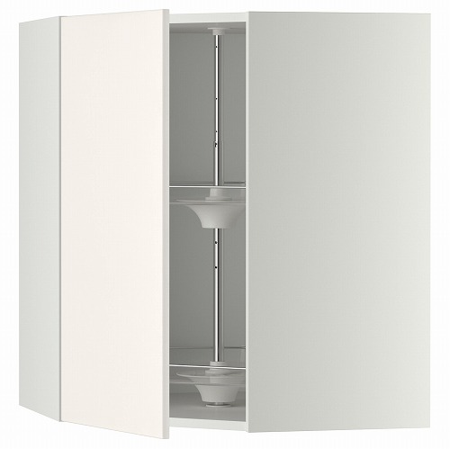 [IKEA/イケア/通販]METOD メトード コーナーウォールキャビネット 回転式収納付き, ホワイト/ヴェッディンゲ ホワイト[3](a)(19103418)