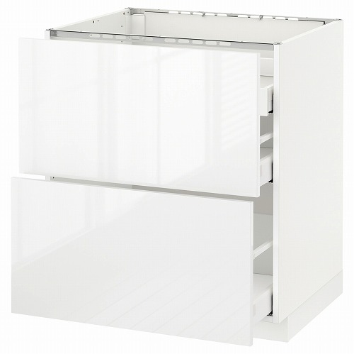[IKEA/イケア/通信販売]METOD メトード 軍事基地収納家具 コンロ用/抽き出し向こう正面2/抽き出し3, 白いこと マキシメーラ/リンガフルト 白いこと[8](a)(29086296)