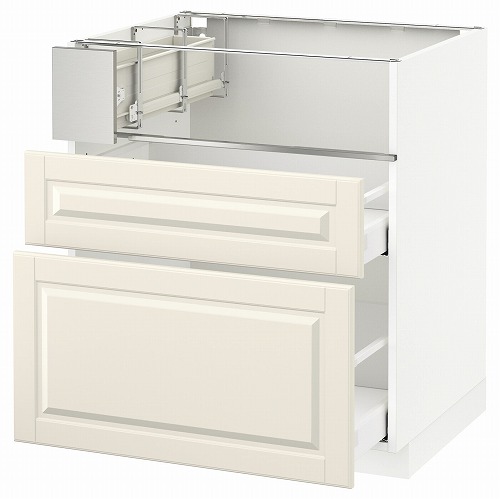 [IKEA/イケア/通信販売]METOD メトード / MAXIMERA マキシメーラ 軍事基地収納家具 コンロ/フィッシュグリル/抽き出し2用, 白いこと/ボードビーン 象牙色[7](a)(29076834)
