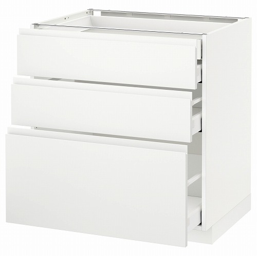 [IKEA/イケア/通信販売]METOD メトード 軍事基地収納家具 抽き出し向こう正面3/抽き出し4, 白いこと マキシメーラ/ヴォックストルプ 引っ敷き白いこと[9](a)(19120677) インテリア・寝具・収納-収納家具-キッチン収納