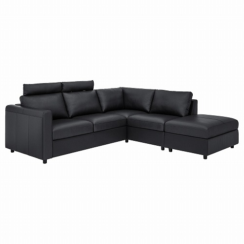 [IKEA/イケア/通販]VIMLE ヴィムレ コーナーソファ、4人掛け, オープンエンド ヘッドレスト付き/グラン/ボームスタード ブラック[8](a)(29306279)｜WEBYセレクション　店